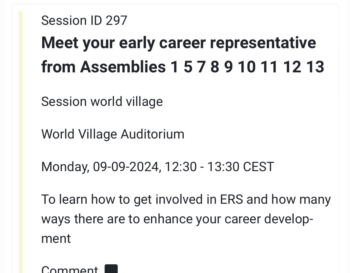 If you are an early career member and want to be more involved with the Society, do not miss this appointment tomorrow! Stop by to say hello #ECM #ERScongress2024