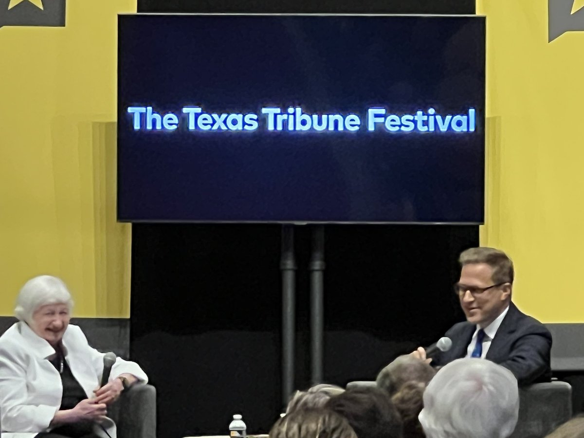 GKaya99's tweet photo. Glad to hear conversations around the economy shared at the #TribFest24 by US Secretary of the Treasury @SecYellen  @TexasTribune https://t.co/Jeiy4wjmkg