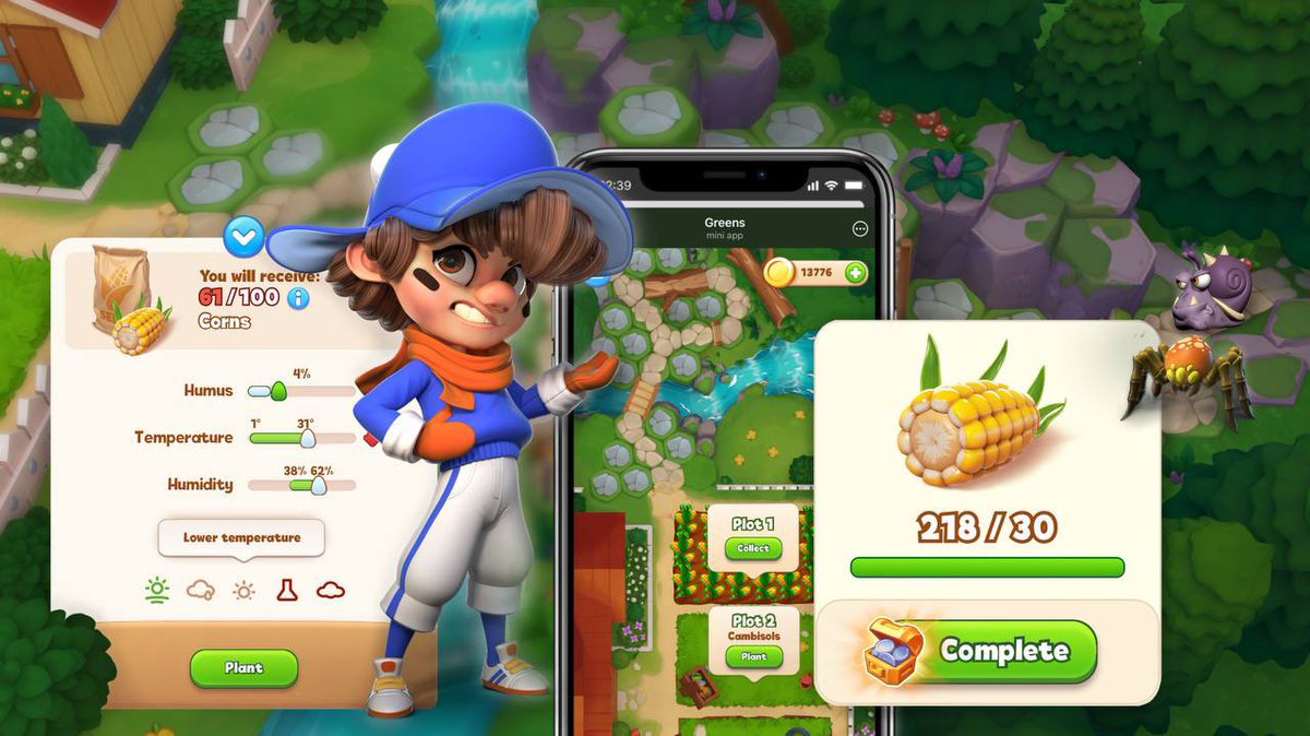 1️⃣ Check quests to see which crops are in high demand – plant smart for max rewards! 🌾

2️⃣ Quests refresh every 24 hours, so watch the timer in the "quests" section ⏳

3️⃣ Explore your plots and match seed parameters (green) with land (white) for a higher yield 🌱

4️⃣ Harvest,