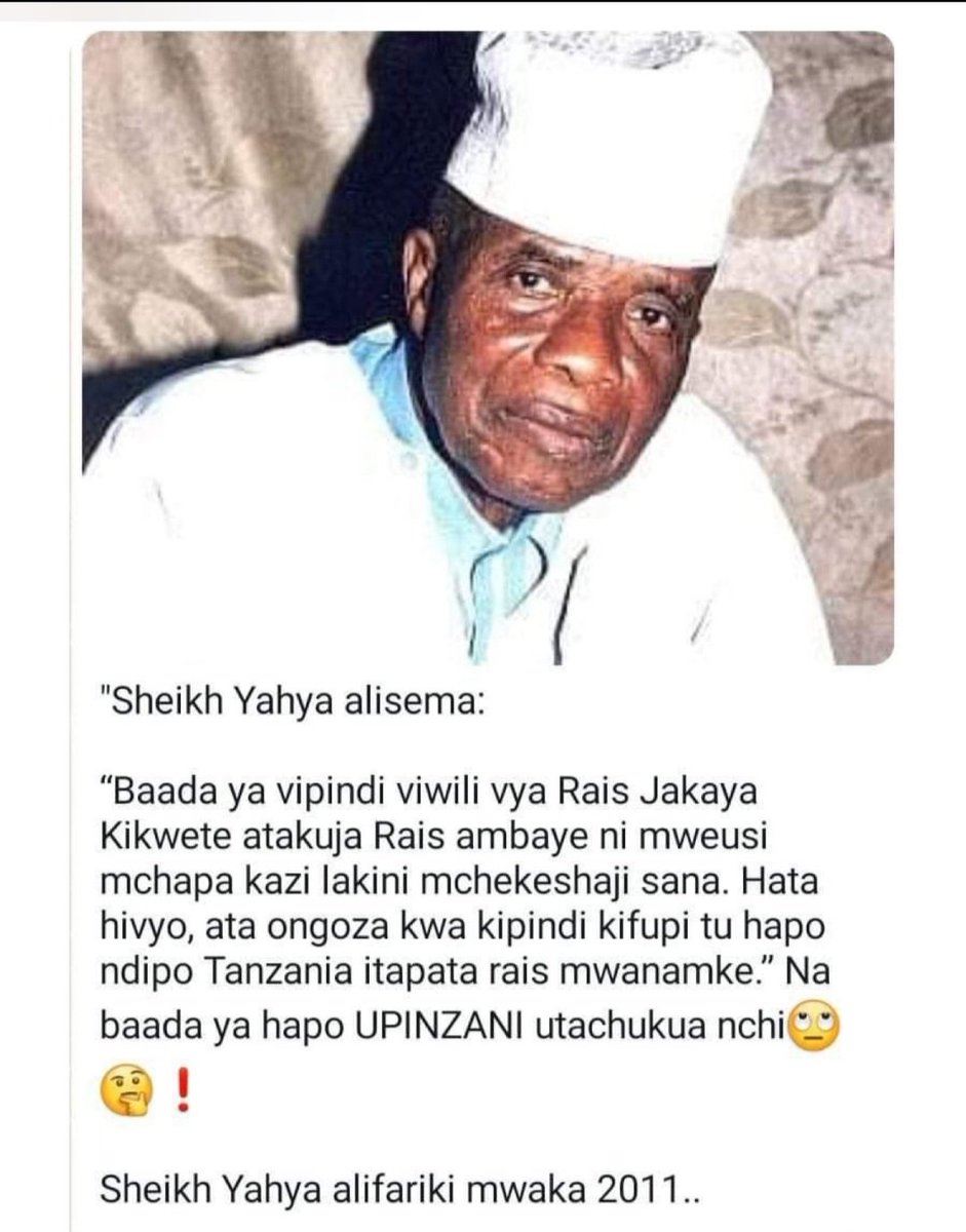 HUU UTABIRI UNATIMIA KWA KASI SANA
<a href="/MariaSTsehai/">Maria Sarungi Tsehai</a>