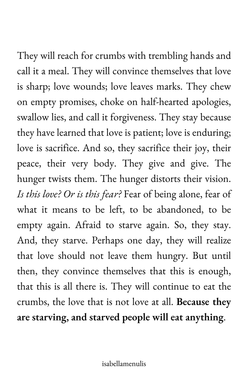 Starved people will eat anything.