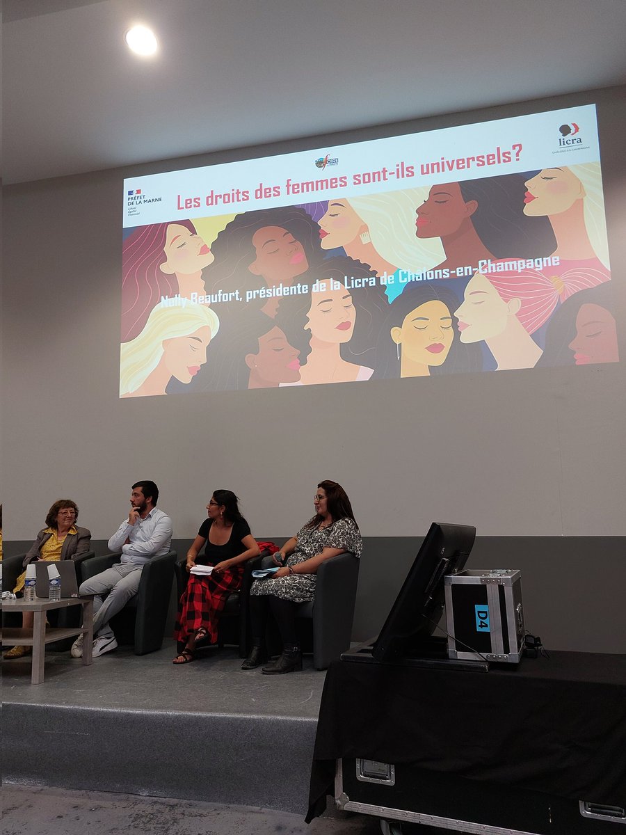 <a href="/Les_CitadElles/">Les CitadElles</a> <a href="/Arlette_Zilberg/">Arlette_Zilberg</a> <a href="/Iris_Farkhondeh/">Iris Iran Farkhondeh</a> <a href="/rach_artis/">Rachida H.D</a> <a href="/LicraChalons51/">Licra Châlons-en-Champagne</a> <a href="/MicheleVianes/">Michele Vianes</a> <a href="/dyonissyb/">Sybille</a> <a href="/BouniolH/">Bouniol Helene</a> <a href="/c_goldberger/">Corine Goldberger</a> <a href="/cagouille_m/">Cagouille masquée</a> <a href="/Libe75/">LilianeCapelle</a> <a href="/FlodeMassol/">Florence de Massol🍀🇪🇺🇫🇷🎗️ 🇮🇷 🇺🇦</a> <a href="/Francoisemorvan/">Francoise morvan</a> <a href="/frlaborde/">Francoise Laborde</a> <a href="/veroniqueDAUVE1/">veronique DAUVERGNE</a> Introduction par Nelly Beaufort de la conférence Les droits des femmes sont-ils universels ?