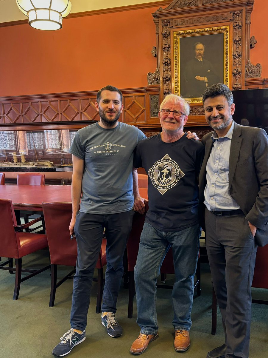I enjoyed showing <a href="/zubirahmed/">Dr Zubir Ahmed MP</a> Govan Shipyard's magnificent boardroom, now part of <a href="/FairfieldGovan/">Fairfield Heritage 🏗👨🏼‍🏭⛓️🚢</a>.

With the new bridge linking Govan to <a href="/riversidemuseum/">Riverside Museum</a> &amp; <a href="/The_Tall_Ship/">The Tall Ship</a>, we want to expand Fairfield into a maritime museum quarter at the heart of Scotland's shipbuilding industry.
