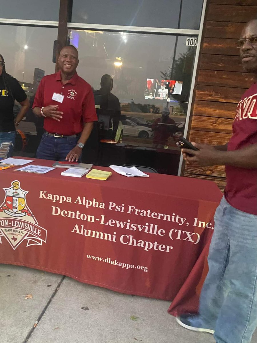 The Kommunity Action Kommittee of the Dynamic Denton-Lewisville (TX) Alumni Chapter-Kappa Alpha Psi Fraternity, are making sure the Kommunity are registered to vote, along with Sigma Gamma Rho Inc and the President of DFW Metro NAACP. 👌🏾

On the Yo!