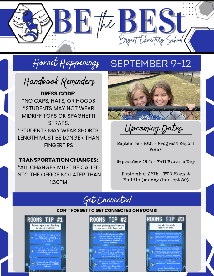 BES updates September 9-13 
Have the BESt Week!