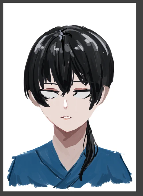 Lamさんの線画描かないメイキング真似して描いてみたんだけど、意外と描ける…? お花と背景以外一枚のレイヤーで描いてる