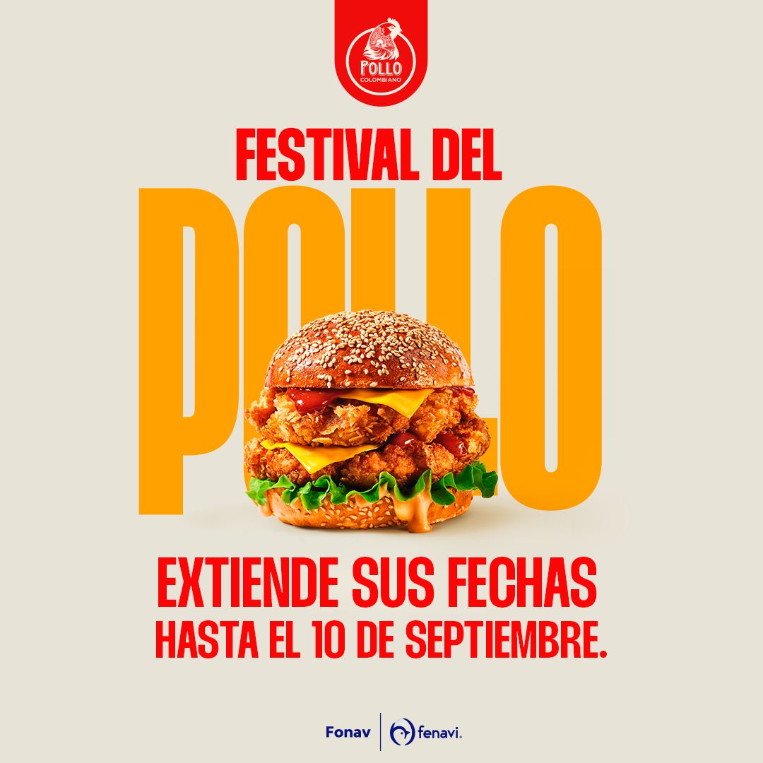 AComerPollo's tweet photo. ¡Tienes dos días más para probar y elegir la mejor Pollo Burger de Colombia!
🍔 El Festival del Pollo Colombiano va hasta el 10 de Septiembre. 🍔🍗
Ingresa a https://t.co/5h2aUugDFl elige a que restaurante ir y vota por tu favorita.

*Recuerda que están a solo $18.000 https://t.co/nOptNz4T8d
