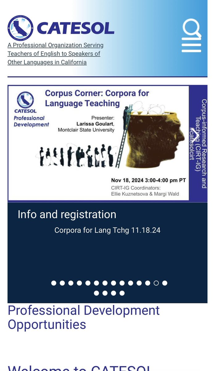 Save the date
I am giving a talk for CATESOL's Corpus Corner on November 18, 3pm-4pm!

mms.catesol.org/Calendar/morei…