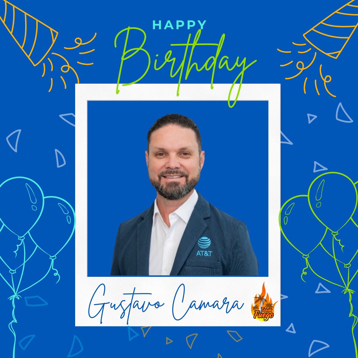 Bianka Hernandez, MBA (@biankah26) on Twitter photo Wishing a Happy Birthday to one of Team Fuego’s leaders, <a href="/GusCamara/">Gustavo Camara</a> ! We hope you enjoy your day 🎉🎂🥳 #OneFLA #TeamFuego #LifeAtATT Wishing a Happy Birthday to one of Team Fuego’s leaders, <a href="/GusCamara/">Gustavo Camara</a> ! We hope you enjoy your day 🎉🎂🥳 #OneFLA #TeamFuego #LifeAtATT