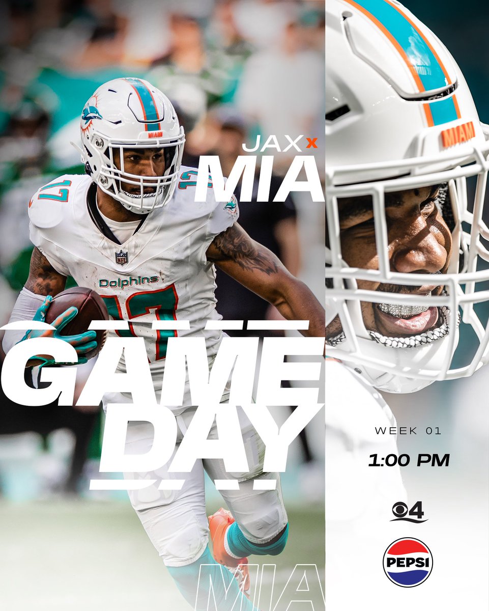 MiamiDolphins's tweet photo. drumroll please 🥁🥁🥁  IT’S FINALLY GAMEDAY! https://t.co/GLM3Omkcyd