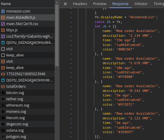 xmrnyx's tweet photo. hey @atMonezon, what's this about?
can't set up an API to fetch recent orders? https://t.co/c3hh0KpcNL