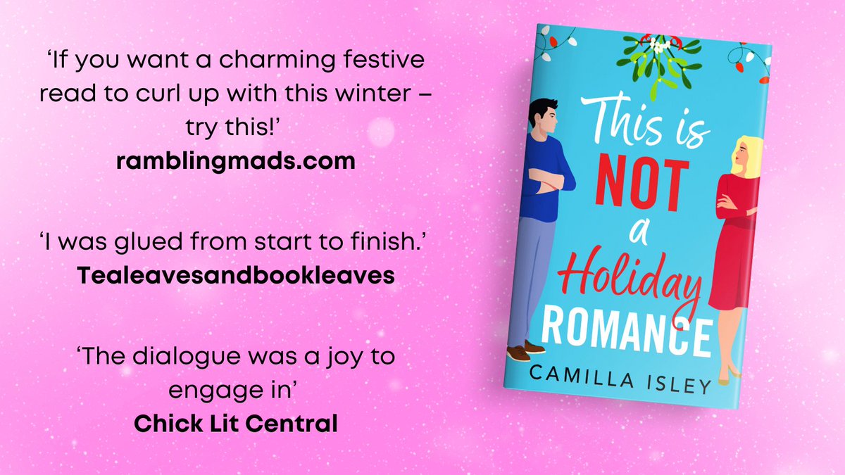 Thank you to <a href="/ramblingmads/">Madeleine</a>, <a href="/fitzgerald631/">emma fitzgerald</a> and <a href="/SaraLeaSteven/">Sara Steven</a> from @chicklitcentral for their recent reviews on the #ThisIsNotAHolidayRomance by <a href="/camillaisley/">Camilla Isley🗽👩‍❤️‍💋‍👨🐶🐱🍩</a> #blogtour. 

Pick up a copy today ➡️ mybook.to/holidayromance…