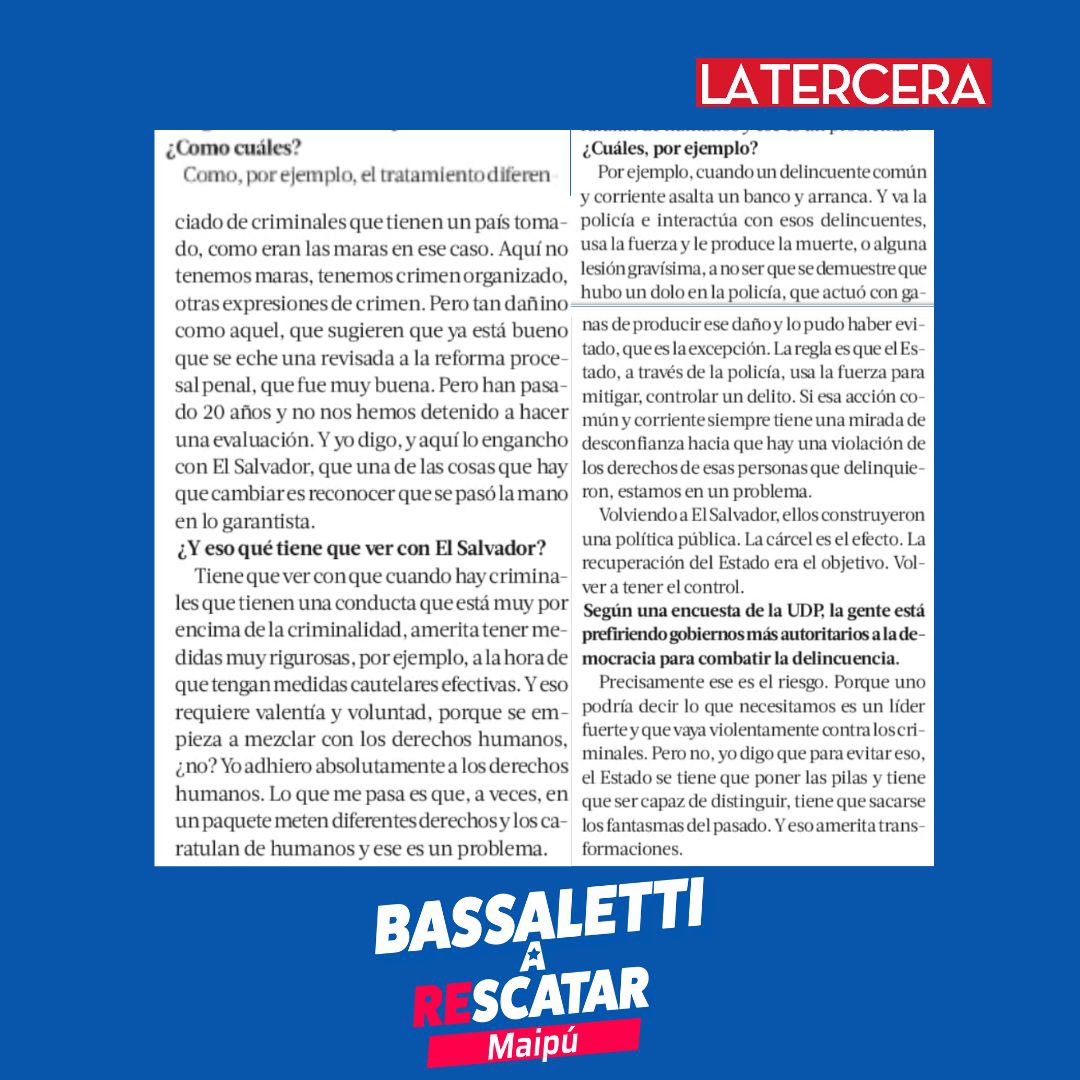 Enrique Bassaletti (@kike_bassa) on Twitter photo Les comparto la entrevista que me realizó el diario <a href="/laterceracom/">La Tercera</a> . Juntos Rescatemos Maipú. Si quieres ser parte del equipo inscríbete en bassaletti2024.cl Les comparto la entrevista que me realizó el diario <a href="/laterceracom/">La Tercera</a> . Juntos Rescatemos Maipú. Si quieres ser parte del equipo inscríbete en bassaletti2024.cl