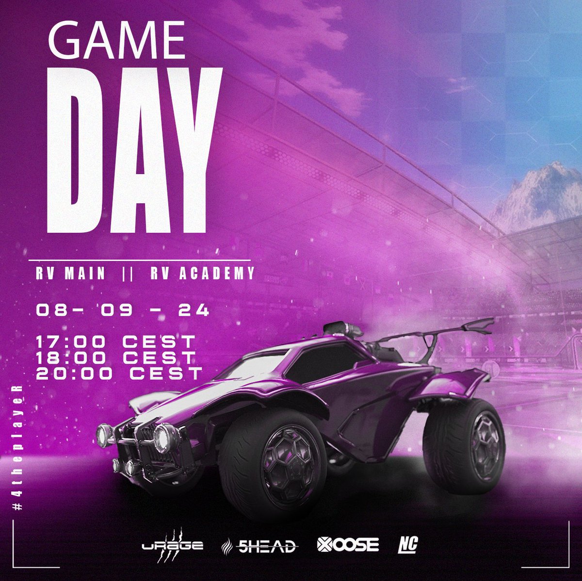 🔥3 Fach Matchday!!!🔥

Gibts ja nicht unser #RL Herz schlägt heute laut. 3 Spiele haben wir für heute auf dem Plan:

🆚#RNM, <a href="/VisionGaming_CH/">VisionGaming Switzerland</a>, <a href="/EntropyGaming/">Entropy</a>
⏰17:00 (Main), 18:00 (Academy) und 20:00 (Main)
📺twitch.tv/reveal_multiga…
🎙️<a href="/WindgraceRL/">Windgrace</a>, <a href="/direktreported/">DirektReported</a> 

Auf geht´s