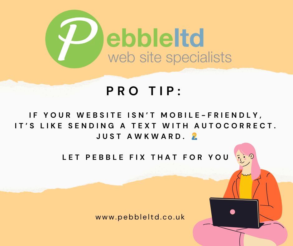 pebbleltd's tweet image. Pro Tip: If your website isn’t mobile-friendly, it’s like sending a text with autocorrect on... just awkward. 🤦♂️ Let’s fix that! #WebDesignHacks #MobileFirst"