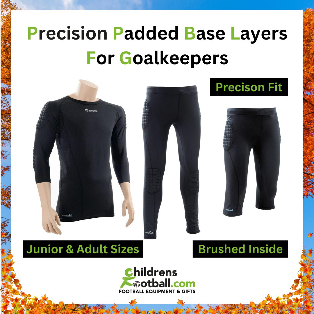 ChildrensFootie's tweet image. These high-quality, padded #baselayers, specifically designed for #goalkeepers, and made with Precision Fit fabric, brushed inside for extra comfort, and added padding in all the key areas. Genuinely a game changer for any #keeper.

Order yours:  ChildrensFootball.com/collections/fo…