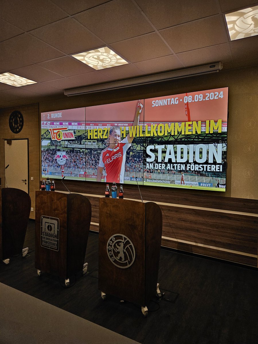 Gleich geht's los. #DFBPokal Union gegen Raba Leipzig. #fcurbl