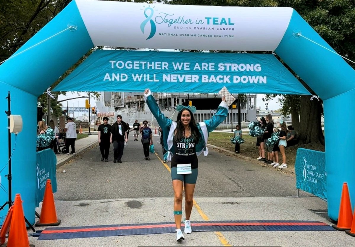 AshleySteinberg's tweet photo. Seeing the finish line & having the strength to reach it. It’s what we & that takes strength. Similar to what us cancer survivors & warriors constantly go through. We fight, we battle, we cry, we, we have our good/bad days, we have the strength to fight cancer 🩵💪 #AshleyStrong https://t.co/ggO3LyWbKi