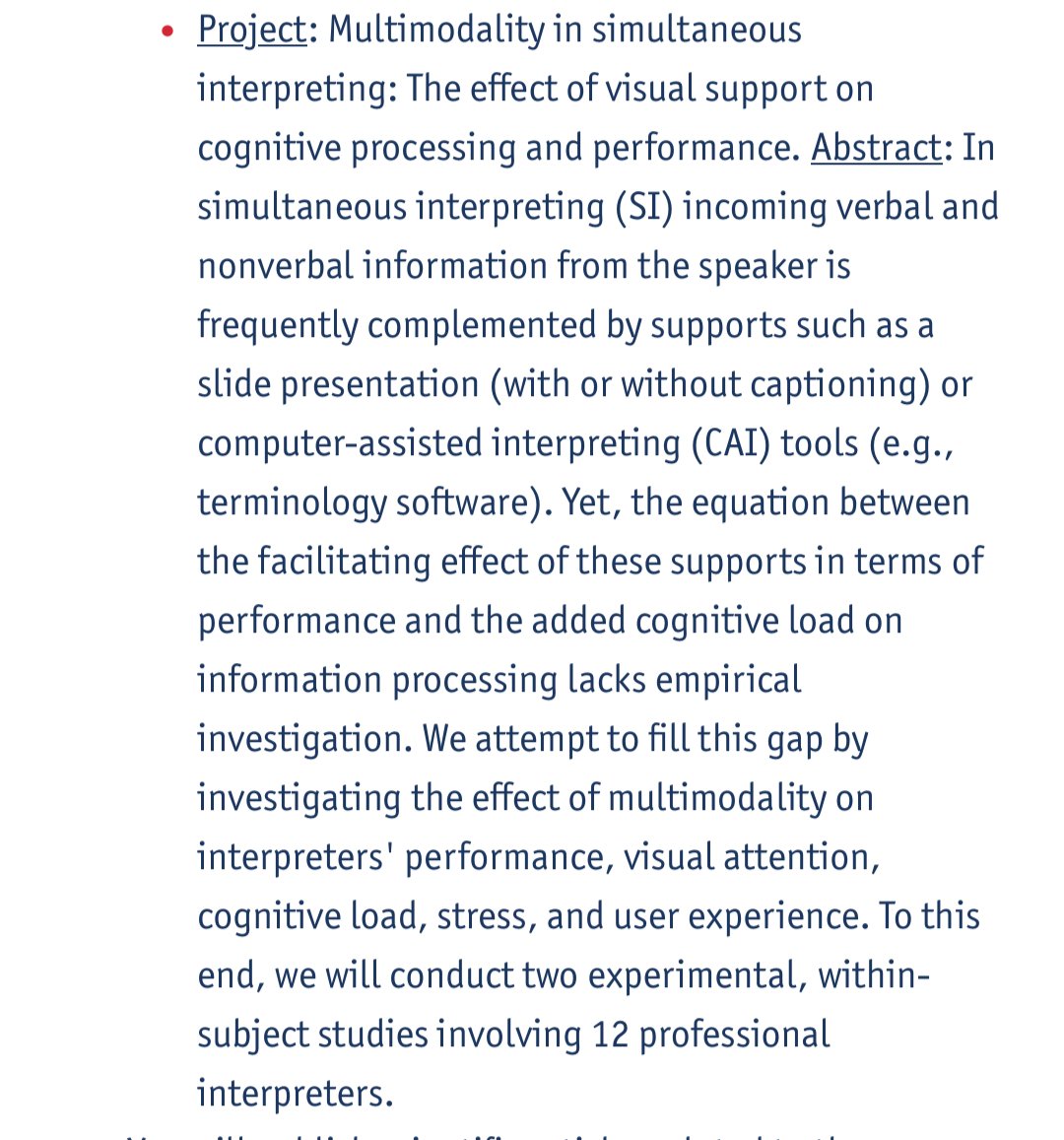 PhD poposition at uni Antwerpen to study the cognitive processes of simultaneous interpreters using CAI tools or other supportive aids.

uantwerpen.be/nl/jobs/vacatu…