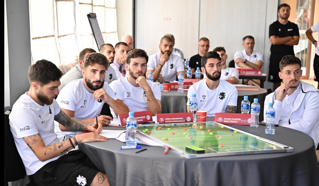 The preparation camp of the Georgian 🇬🇪 national team #GFF is over and resulted in a 4:1 win over Czechia 🇨🇿. The players also kicked off their  #coacheducation journey (1st 4day module) for the career after the career. 👏 ⚽️ #Tbilisi #empowerment #uefacoaching
