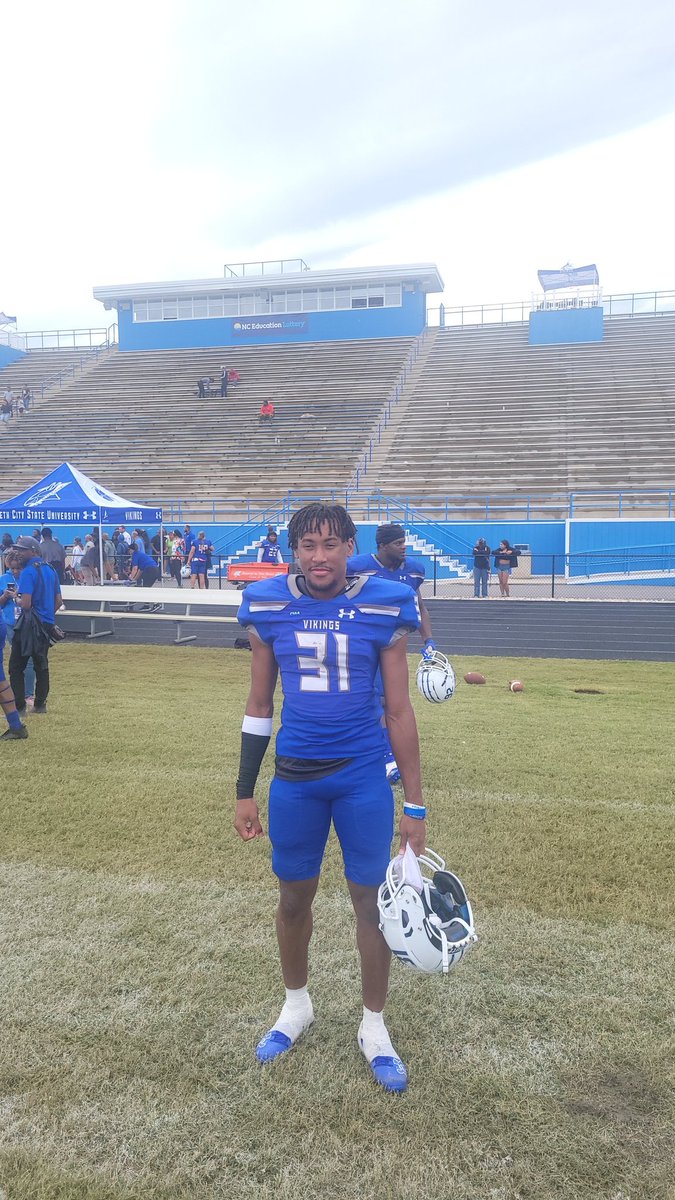 Proud of my son Isaiah competing in his first college game. Also got to see another former Tarboro Viking score his first college TD.