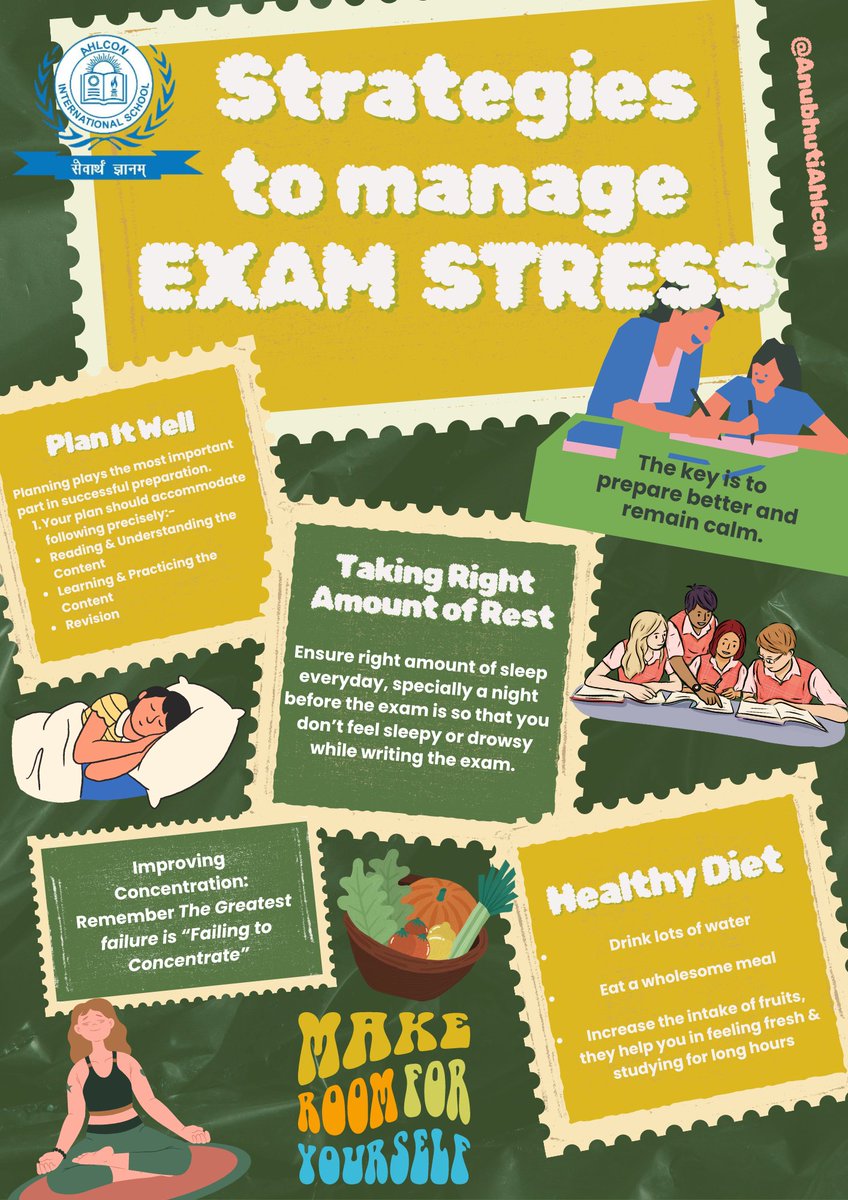 Feeling overwhelmed with exam stress? 

You're not alone!!

Tackle it with smart strategies and remember: exams are just a chapter in your journey. Stay calm, stay focused, and let these tips guide you to success. You've got this!