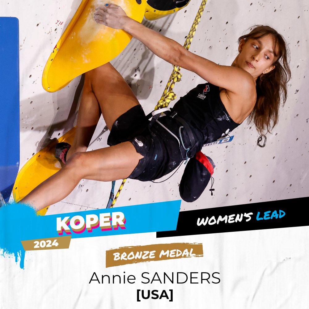 worldclimbing's tweet photo. It only took six Lead World Cup competitions for Annie Sanders ๐บ๐ธ to take a spot on the podium!
#WorldClimbing #KoperWC https://t.co/BmWzri9v98