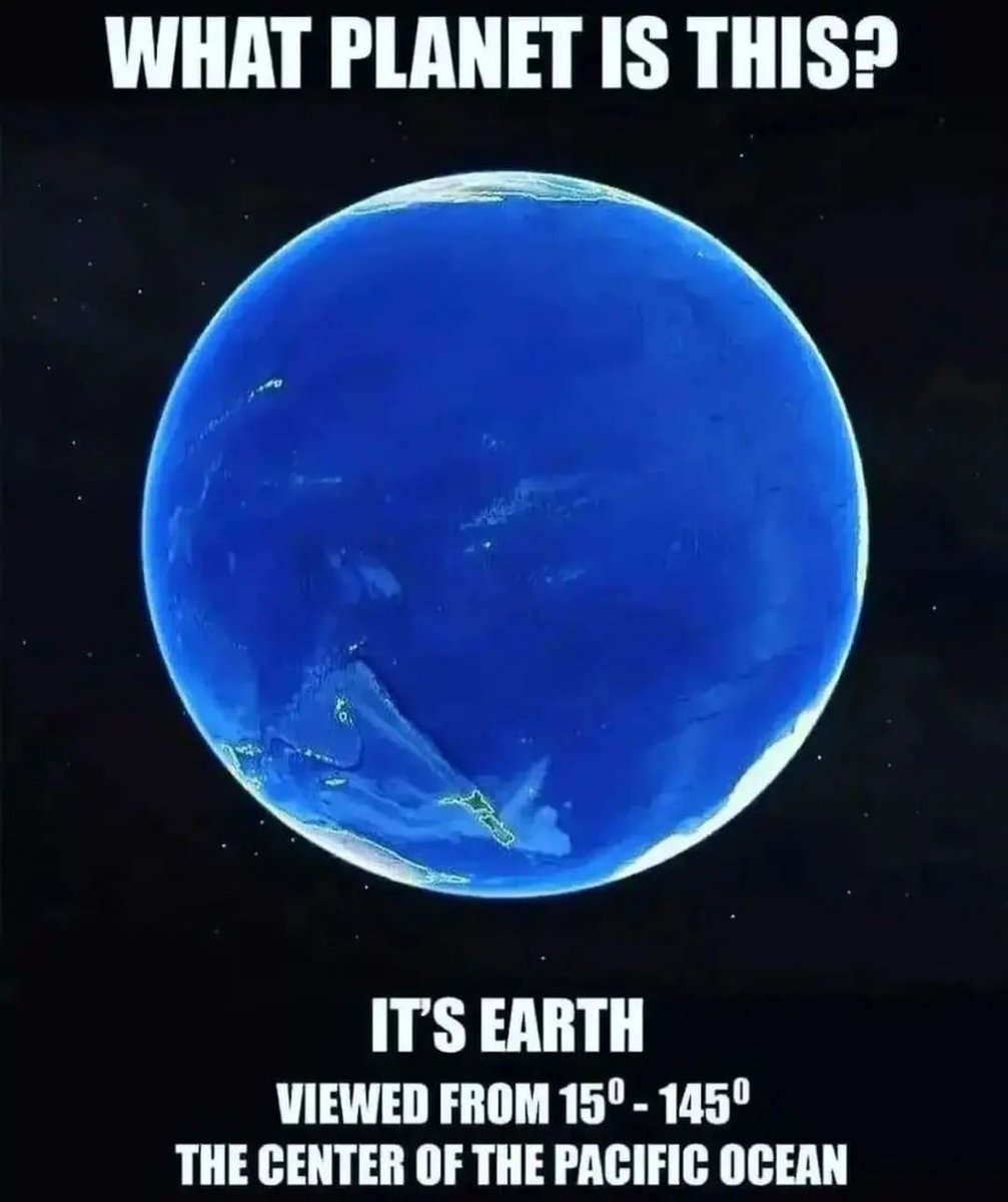A rarely viewed angle of Earth on the Pacific Ocean side 🌍

The Pacific Ocean is the largest and deepest ocean on Earth. It spans 60 million square miles from California to China, and in certain regions extends tens of thousands of feet below the surface of the water.