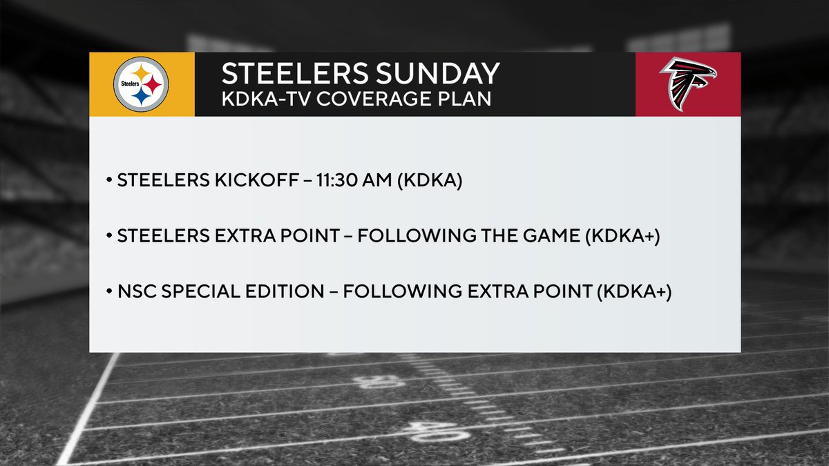 Our <a href="/KDKA/">KDKA</a> coverage of #Steelers vs. #Falcons today. 

#HereWeGo