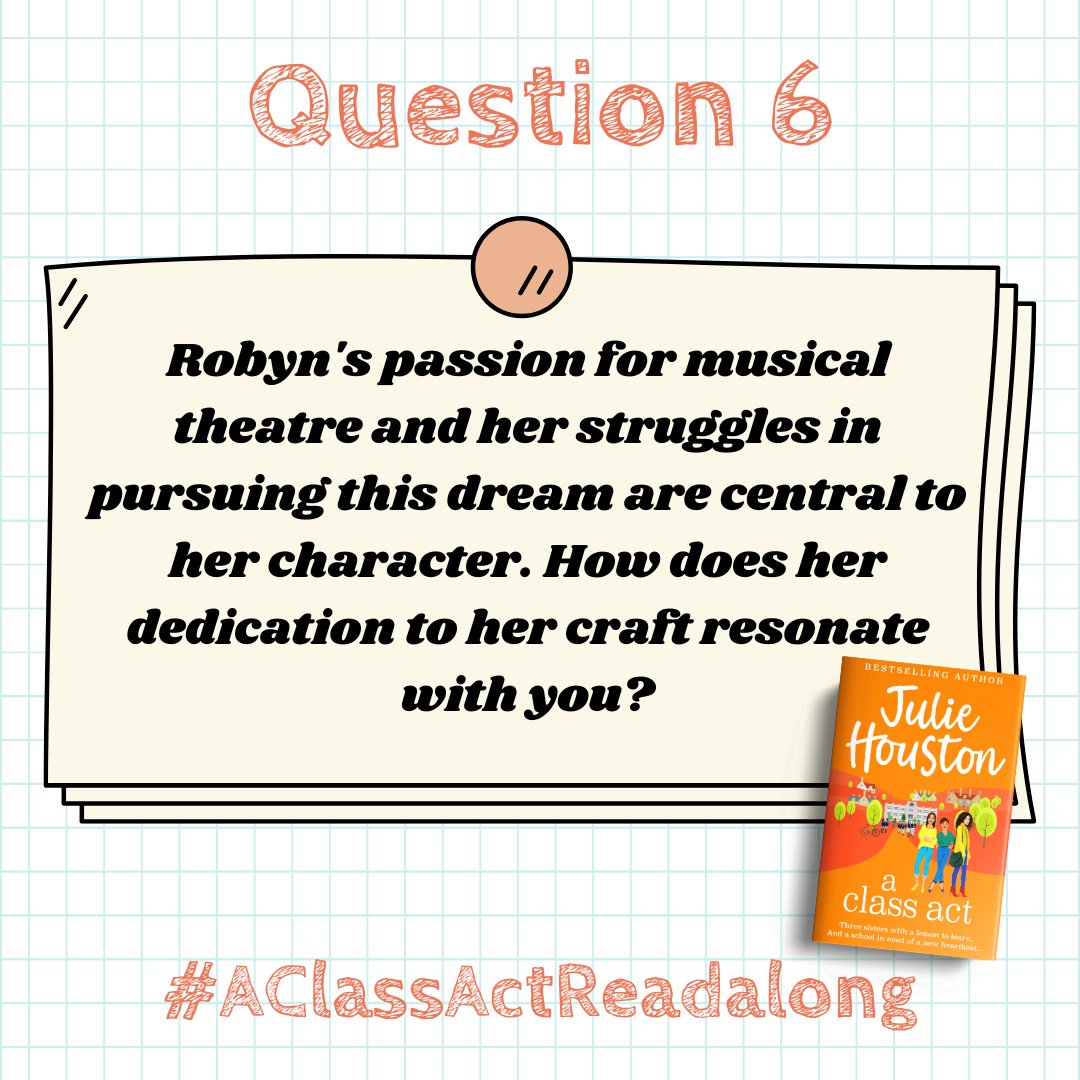 BoldwoodBooks's tweet photo. Question 6 of our #AClassActReadalong: How does Robyn's dedication to musical theatre resonate with you?

Last chance to join our readalong of @JulieHouston2's #AClassAct? Start reading now for only 99p! 💫 https://t.co/VKjaRRBhFx https://t.co/AjQTNkTggI