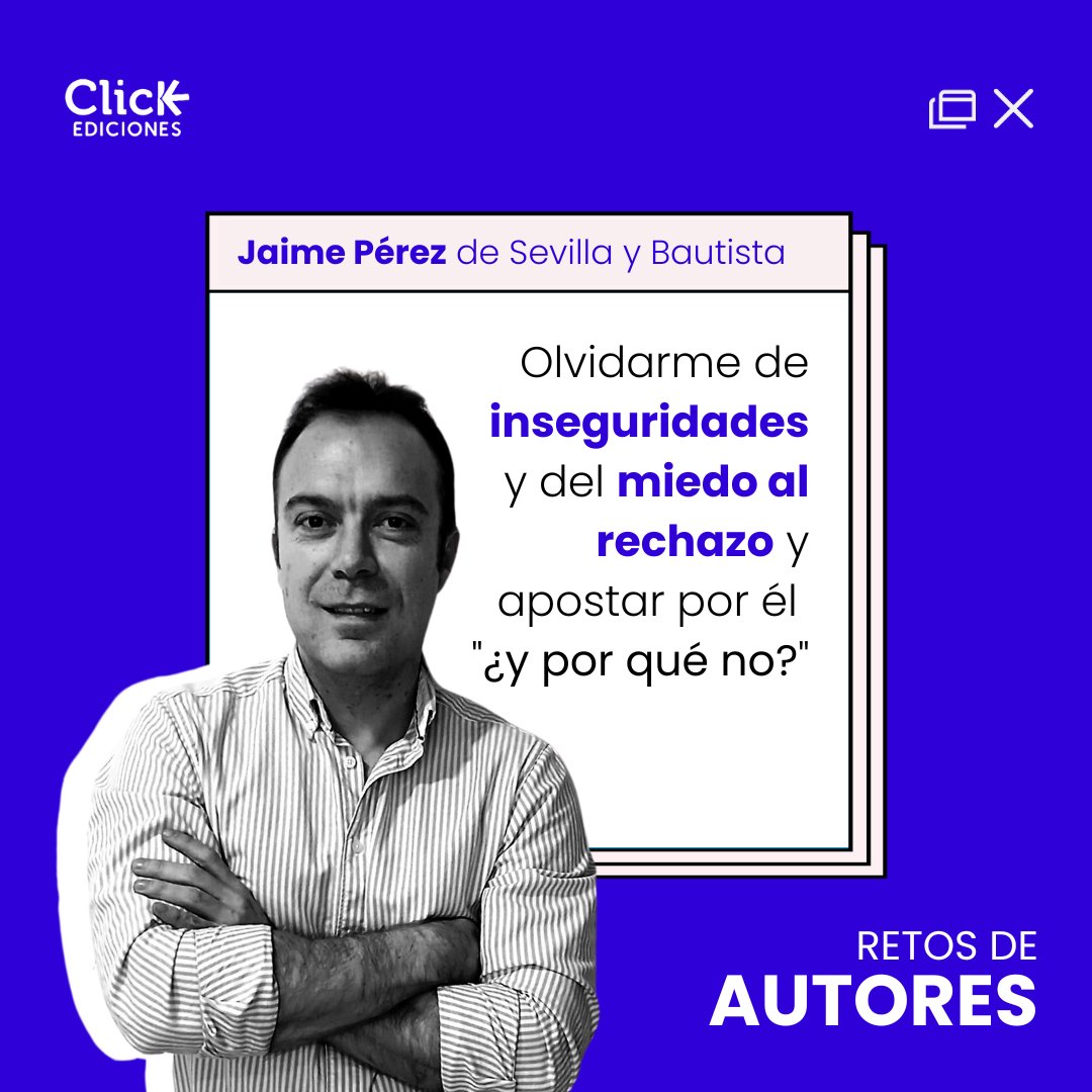 ✍️ Jaime Pérez de Sevilla y Bautista, escritor de 📙"El mañana nos pertenece" nos impulsa a pasar a la acción dejando atrás las inseguridades y el miedo al rechazo. 

Descúbrelo a un clic en 👉planetadelibros.com/libro-el-manan…

#retodeautores #libros #clickediciones