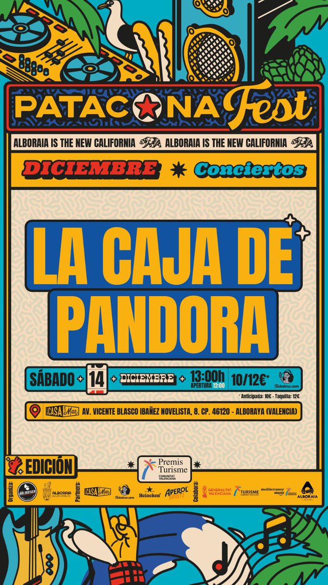 El 14 de diciembre estaremos en VALENCIA y nos dicen que las entradas ¡ESTÁN VOLANDO!  Faltan 3 meses, os avisamos para que luego no digáis que no os habíais enterado🙈😎

ticketere.com/evento/patacon…