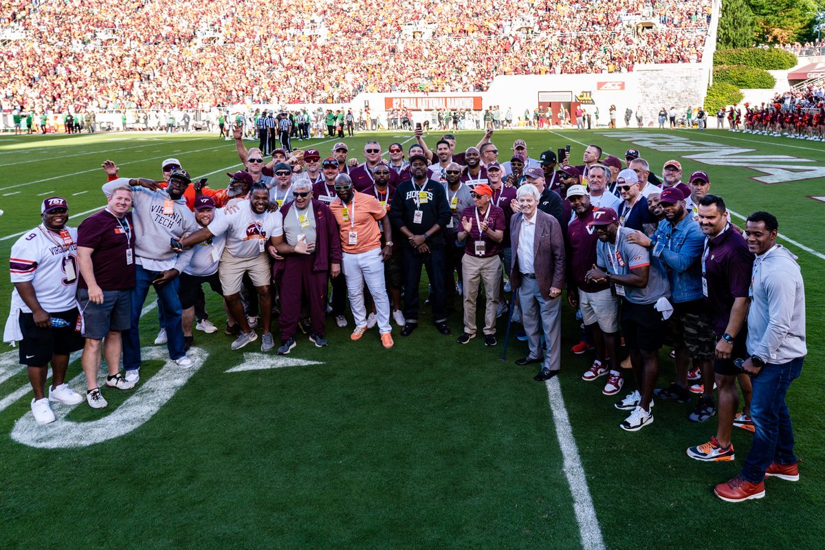 It was great spending time this weekend with an amazing group of men and their families. They were great players but more importantly they have become outstanding Men, Husbands, Fathers and leaders in their communities. Hokies for Life!!! #GoHokies #ThisIsHome