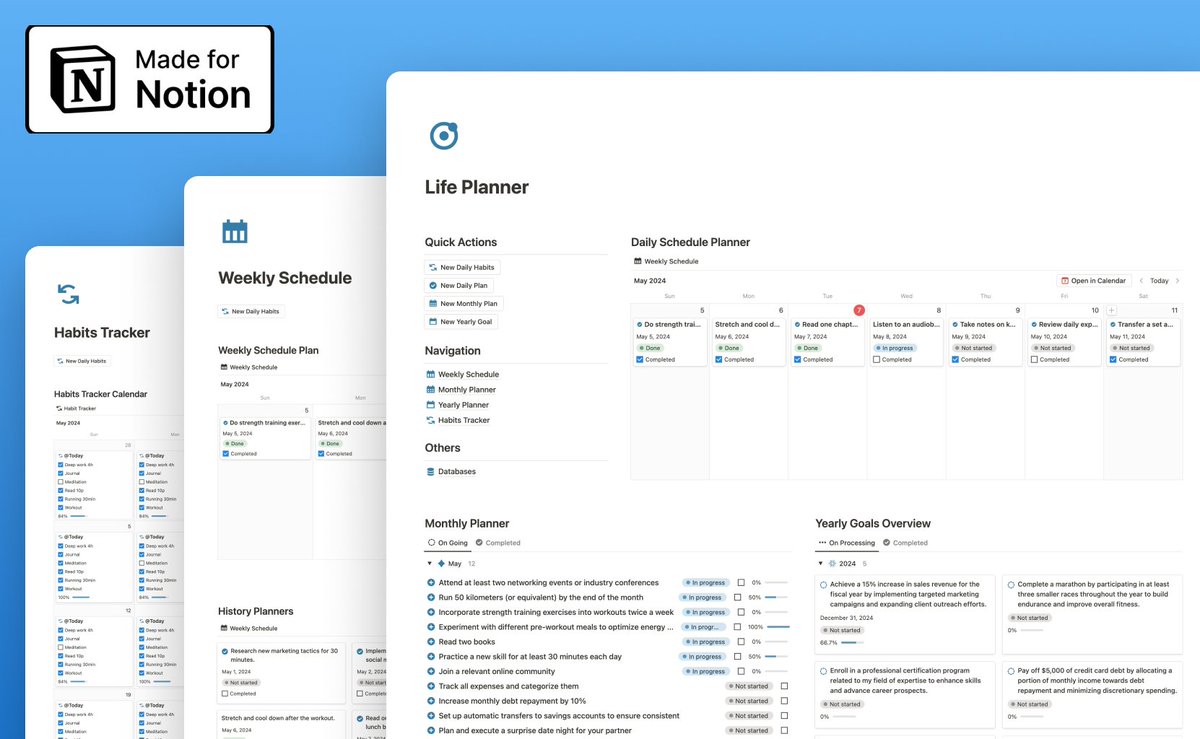 heyismail_co's tweet photo. 🚨 New Life Planner @NotionHQ 🎁

Get organized &amp; crush your goals with our FREE Life Planner Notion Template!

✅ Daily, Monthly &amp; Yearly Planning
✅ Habit Tracking
✅ Boost Productivity

Simply reply "Send", Like, and RT to unlock your DM delivery.

(Need to follow me!) https://t.co/Al8tpuRAFQ