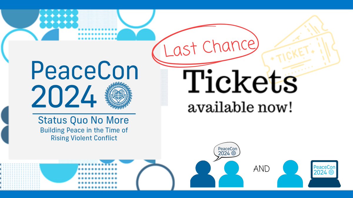 Alliance for Peacebuilding (@afpeacebuilding) on Twitter photo We can't hide our excitement anymore...#PeaceCon2024 is only 2️⃣ days away
Don't worry you can still register and attend 65+ sessions in-person or digitally.
Register today to attend PeaceCon, co-sponsored by <a href="/USIP/">U.S. Institute of Peace</a> from September 10th-12th!
allianceforpeacebuilding.org/peacecon-2024-… We can't hide our excitement anymore...#PeaceCon2024 is only 2️⃣ days away
Don't worry you can still register and attend 65+ sessions in-person or digitally.
Register today to attend PeaceCon, co-sponsored by <a href="/USIP/">U.S. Institute of Peace</a> from September 10th-12th!
allianceforpeacebuilding.org/peacecon-2024-…