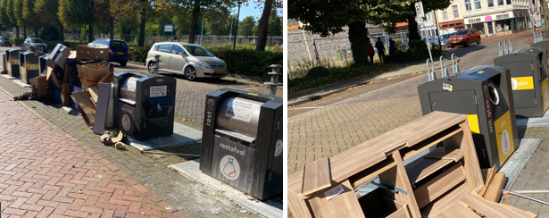 JP_Verhoef's tweet photo. Ondergrondse afvalbakken Koningdwarsstraat ☹ In Den Helder werkt het HVC afvalstation prima. Je kunt voor grofvuil ook de gemeente bellen (ook prima) of je maakt er een puinzooi van! Zo jammer dit weer. Ben steeds meer voorstander van goed cameratoezicht (hoogkwaliteitscamera’s) https://t.co/wr3JwhTFy4