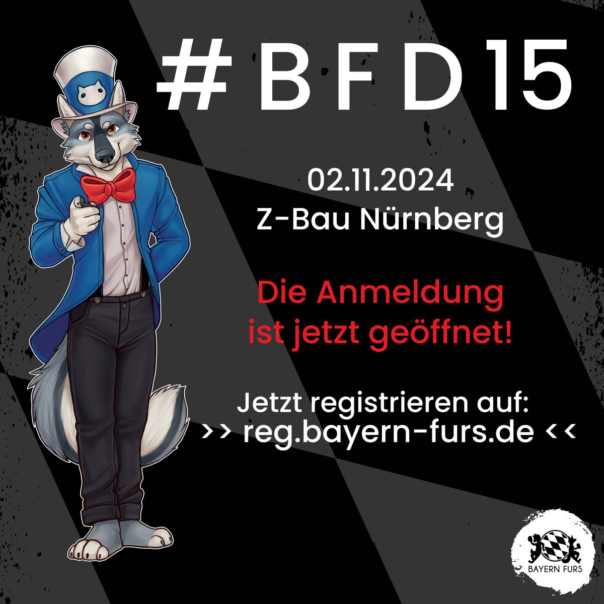 Und los geht's - wir freuen uns auf Euch! 🍻

Direkt zur Anmeldung:
&gt;&gt; reg.bayern-furs.de &lt;&lt;

Alle Details gibt es hier:
bayern-furs.de/events/bfd/bfd…