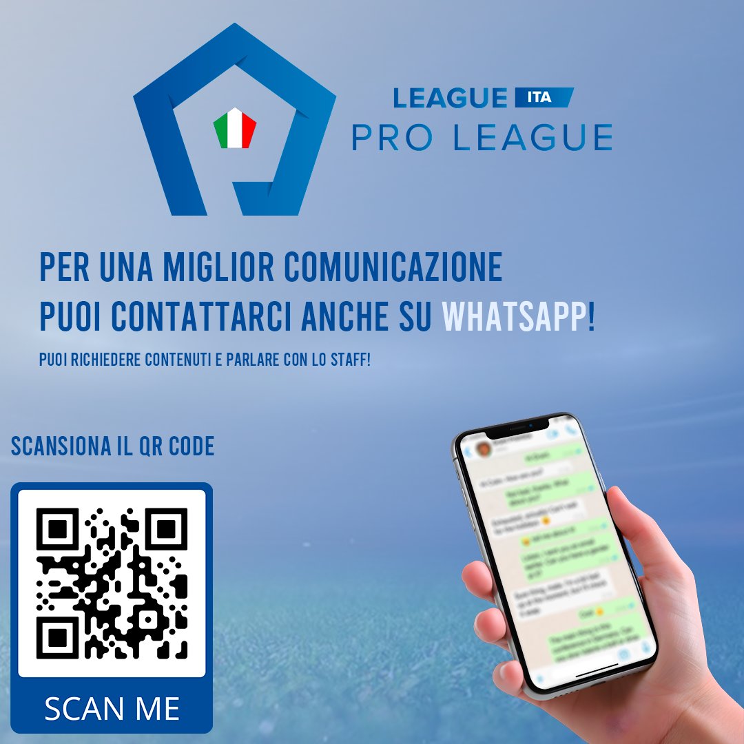 🎮⚽️ Giocatori di ProClub! 
Unitevi al nostro gruppo WhatsApp! 🔥

Qui potrete chiedere informazioni, visionare contenuti, tenervi aggiornati, discutere strategie e parlare direttamente con lo staff. 🤝

Scansionate il QRCode e unitevi alla community più attiva di EA FC 25! 🎉💬