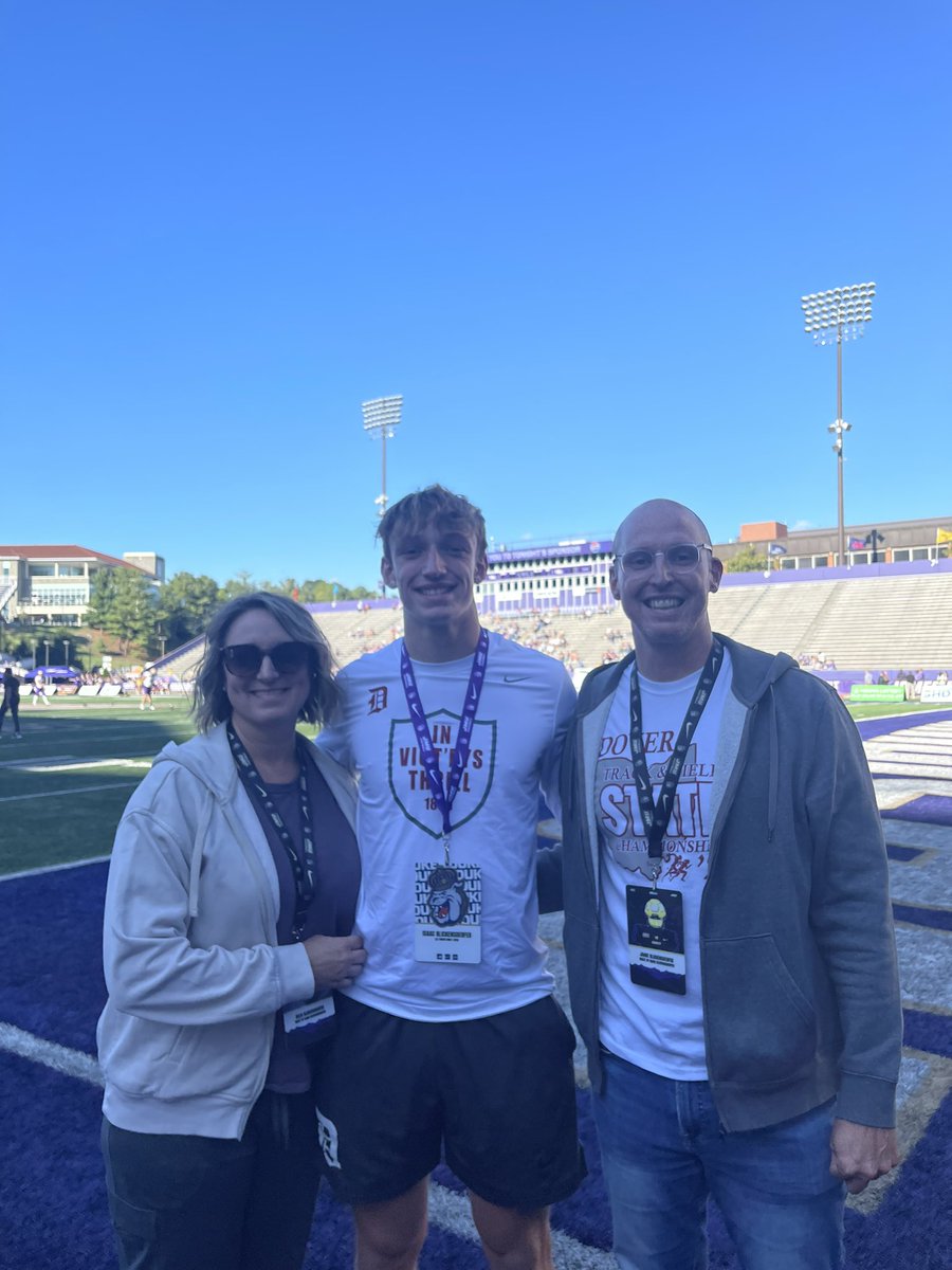 Thank you JMU for inviting me down. Great game day atmosphere can’t wait to be back!! <a href="/CoachSparber/">Zach Sparber</a> 
<a href="/ApplebaumNathan/">Nathan Applebaum</a> <a href="/JMUFBRecruiting/">JMU Football Recruiting</a>