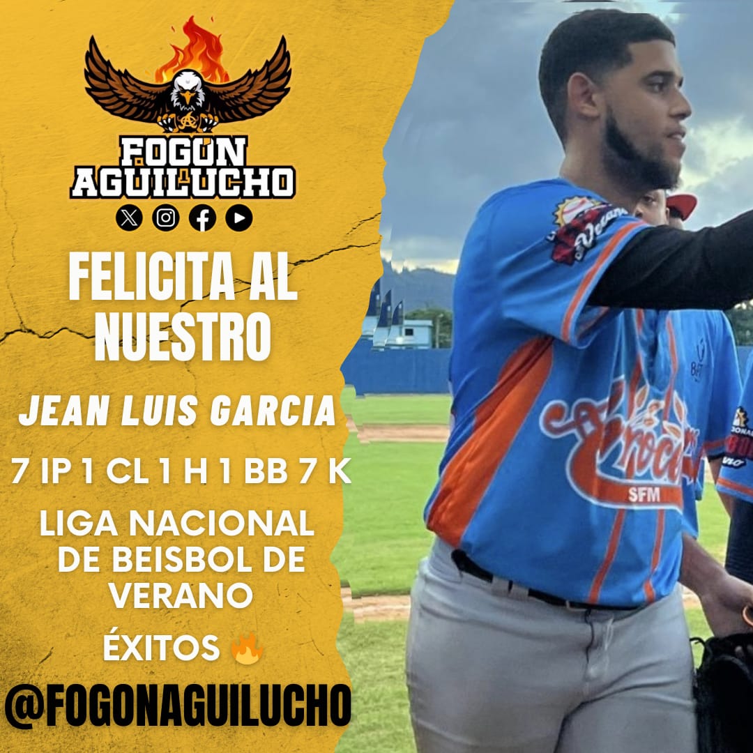 fogonaguilucho's tweet image. El fogón aguilucho felicita a uno de sus integrantes @Jeanluisgarciaa que está participando con el equipo de Arroceros de SFM en la liga de béisbol de verano, que sigan los éxitos y que próximamente llegue a @LIDOMRD
#APRENDERELFOGON
@aguilascibaenas