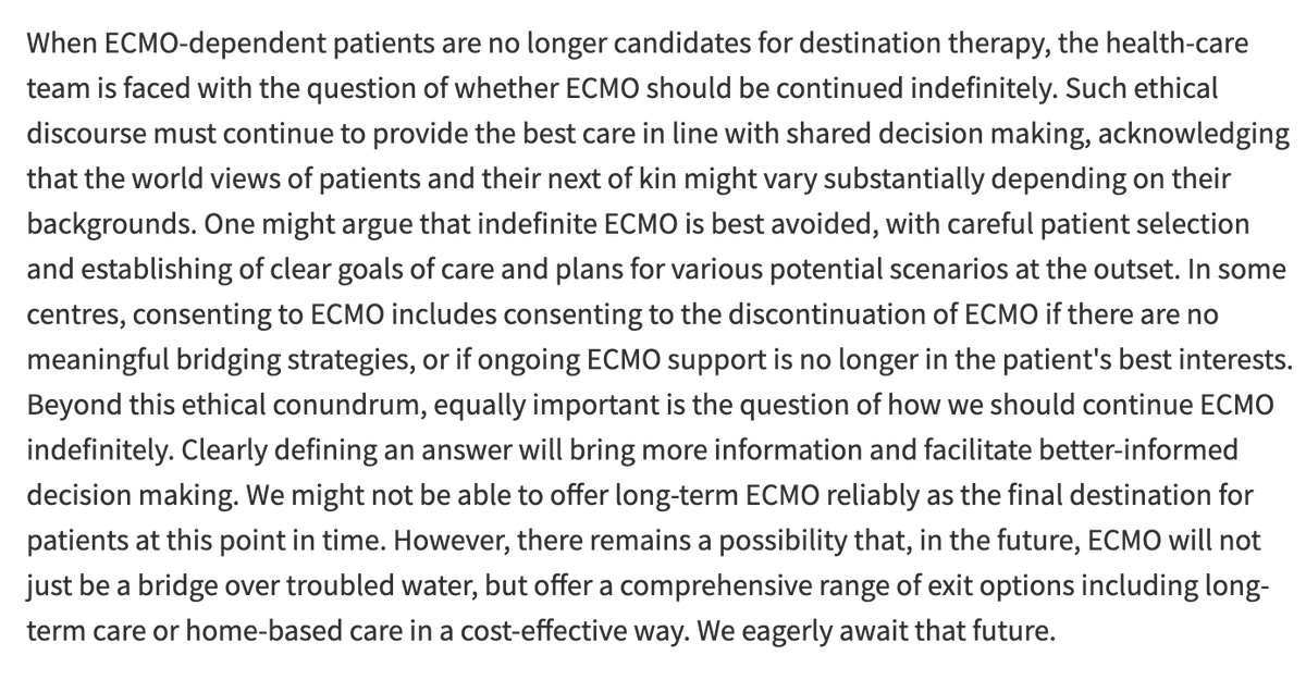 Ryan Ruiyang Ling (@ryanryling) on Twitter photo I believe that #ECMO is a life-saving temporising intervention. Yet, there are ethical dilemmas when it appears "futile".
In <a href="/LancetRespirMed/">The Lancet Respiratory Medicine</a>, <a href="/kshekar01/">Kiran Shekar</a> <a href="/KrKrramanathan/">Ramanathan KR</a> and I envision a future where ECMO can be reliably used as a long-term device.
thelancet.com/journals/lanre… I believe that #ECMO is a life-saving temporising intervention. Yet, there are ethical dilemmas when it appears "futile".
In <a href="/LancetRespirMed/">The Lancet Respiratory Medicine</a>, <a href="/kshekar01/">Kiran Shekar</a> <a href="/KrKrramanathan/">Ramanathan KR</a> and I envision a future where ECMO can be reliably used as a long-term device.
thelancet.com/journals/lanre…