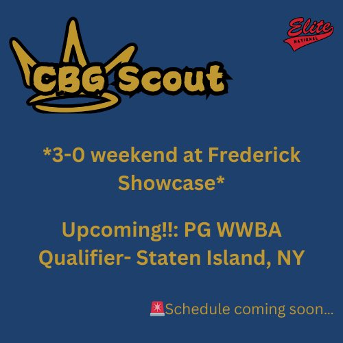 3 wins at Frederick Maryland this weekend. Quick warm up for PG WWBA Qualifier starting 9/13!! Schedule releasing soon this week🚨🚨