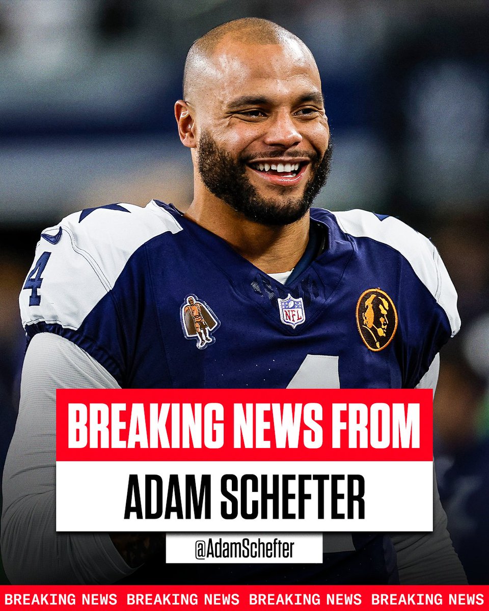 ESPN (@espn) on Twitter photo Breaking: The Cowboys have reached an agreement with QB Dak Prescott on a four-year contract, $240 million extension that will make him the highest-paid player in NFL history, sources told <a href="/AdamSchefter/">Adam Schefter</a>. Breaking: The Cowboys have reached an agreement with QB Dak Prescott on a four-year contract, $240 million extension that will make him the highest-paid player in NFL history, sources told <a href="/AdamSchefter/">Adam Schefter</a>.