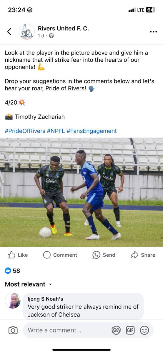 Congratulations to our player Timothy .We wish you all the very best with your new team Rivers united in the Nigerian professional League