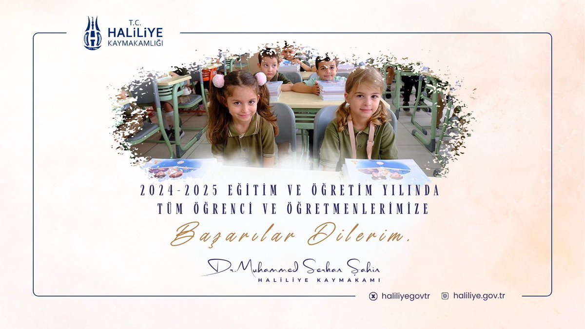 2024 - 2025 Eğitim Öğretim yılının tüm öğrencilerimize ve öğretmenlerimize hayırlı olmasını diliyorum.

Başarılı bir eğitim öğretim yılı olmasını temenni ediyorum.
