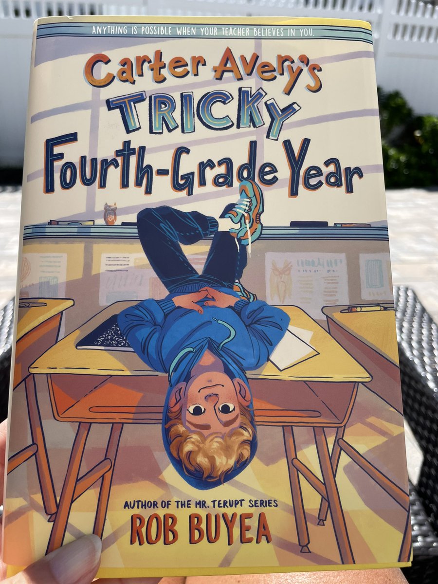 Recharging from the first week of school/preparing for the first full week of school with some sunshine and this brand new book! Thank you so much <a href="/RobBuyea/">Rob Buyea</a>!