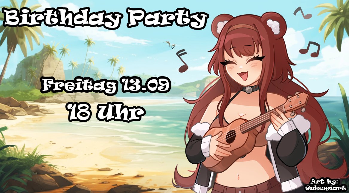 Hideyoshi94's tweet photo. Hallu ihr Lieben 🐻❤️

Am kommenden Freitag (13.09.) möchte ich zu meinem Geburtstag wieder ein wenig Ukulele spielen lernen on Stream🥰

Nichts großes, einfach nur cozy quatschen und musizieren üben 🎸❤️
Ich freue mich wenn ihr auch die Zeit findet vorbeizuschauen~ 🥰 https://t.co/PbjRIzrdjG
