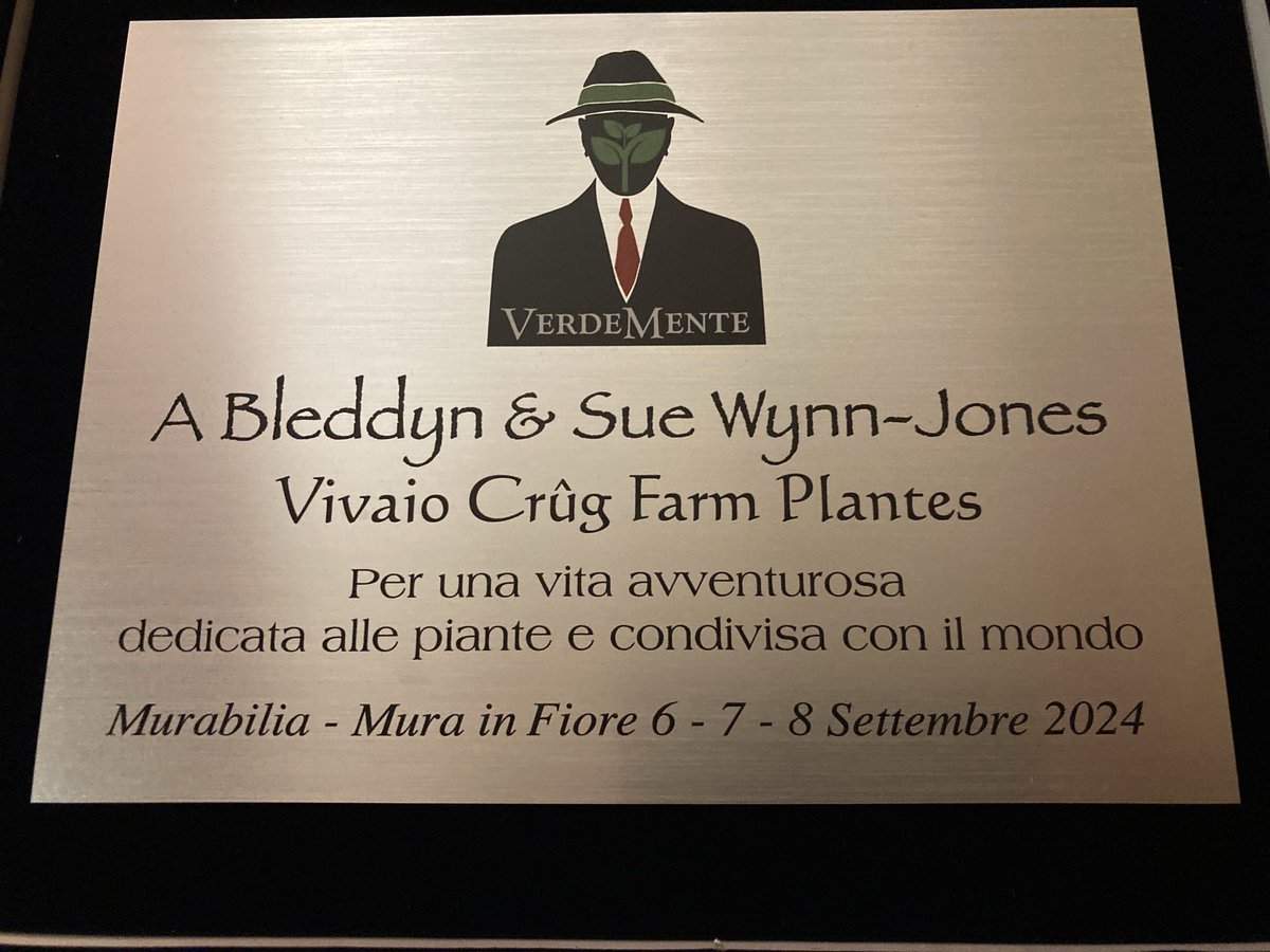 Very honoured to receive this award in Italy