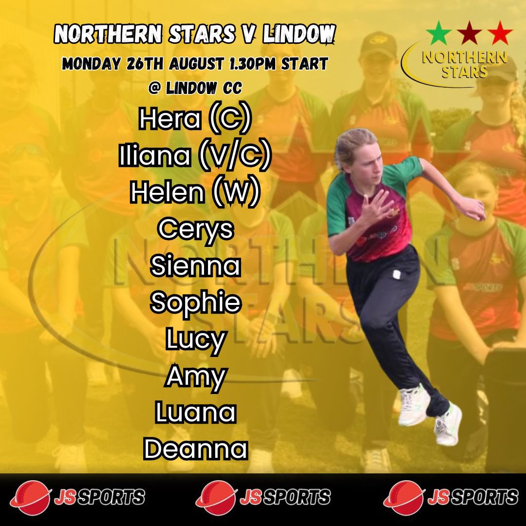 ⭐️Third Team⭐️
Win by 5 wickets

Cerys 3️⃣fer 31 off 4 🔥
Luana 3️⃣fer 16 off 4.2 🔥

Wicket each for Iliana &amp; Lucy 

Helen 78* off 34 💪👏🔥

#starsareshining