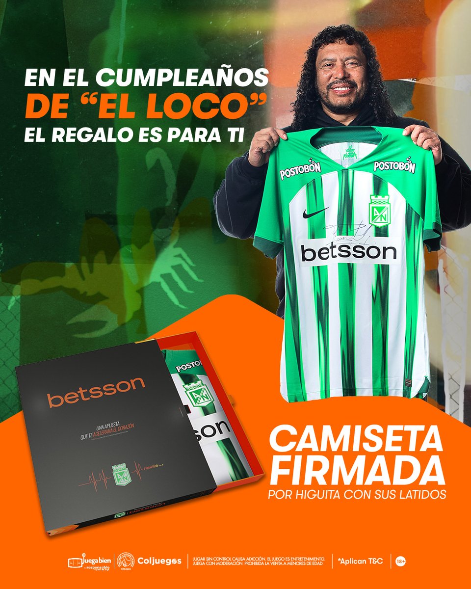 BetssonCo's tweet photo. ¡SORTEO CAMISETA DEL LOCO!🦂

➡️Sigue a @BetssonCo , @nacionaloficial  y @higuitarene 
➡️Dale like y RT
➡️Debes estar registrado o registrarte aquí: https://t.co/q8Wb6XYDR3

¡Y listo! 🔥 https://t.co/gwalS4CL01